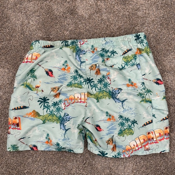 Tommy Bahamas- Naples Florida Seas 6-Inch Swim Trunks XXL - Picture 3 of 5